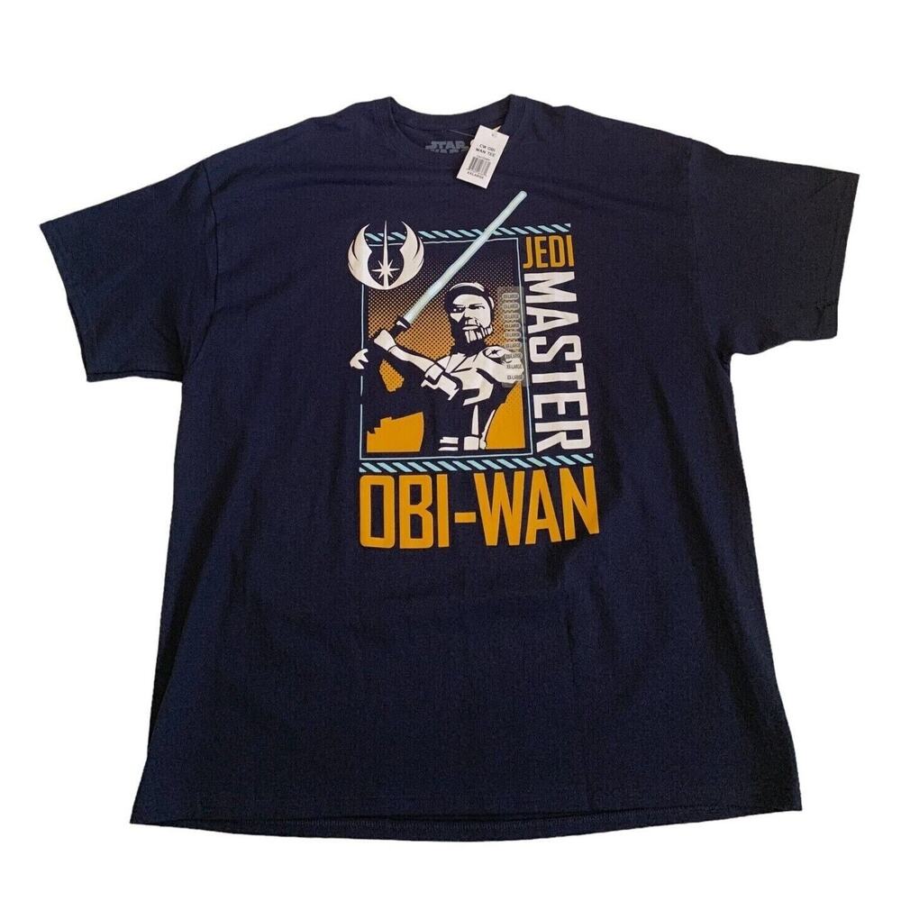 Star Wars The Clone Wars Men's Size 2XL Jedi Master Obi-Wan Kenobi T-Shirt New